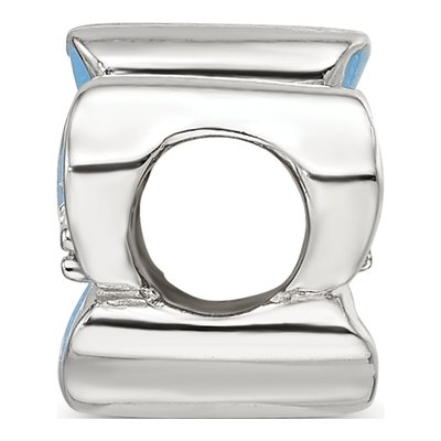 Sterling Silver CZ Enamel Flower Bead – view 3