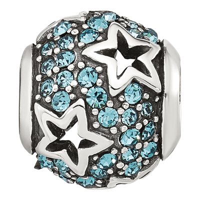Sterling Silver CZ Stars Bead – view 4