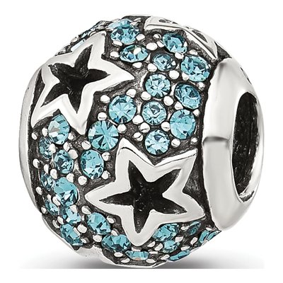 Sterling Silver CZ Stars Bead – view 6