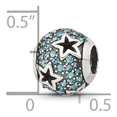 Sterling Silver CZ Stars Bead – view 7