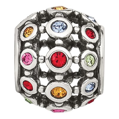 Sterling Silver CZ Multi-Color Bead – view 5