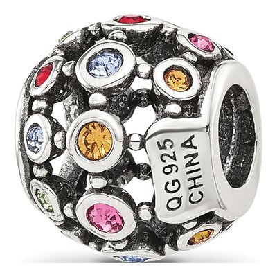 Sterling Silver CZ Multi-Color Bead – view 6