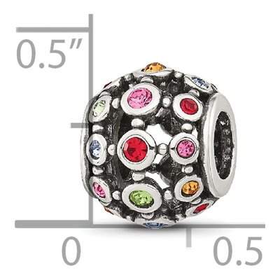 Sterling Silver CZ Multi-Color Bead – view 7