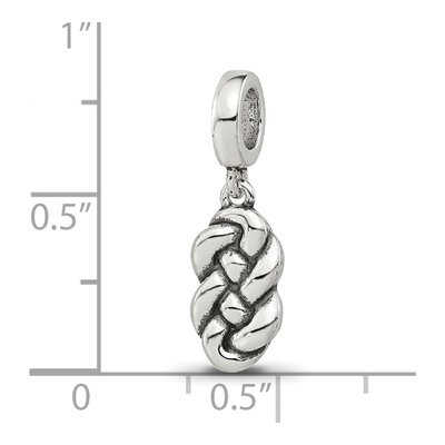 Sterling Silver Braided Knot Dangle Bead – view 7