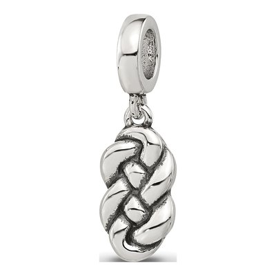 Sterling Silver Braided Knot Dangle Bead