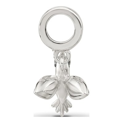 Sterling Silver CZ Hummingbird Dangle Bead – view 3
