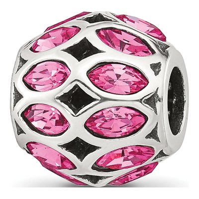 Sterling Silver CZ Bead