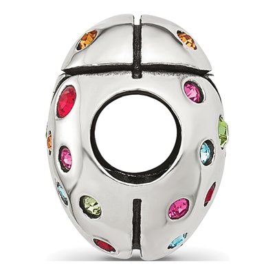 Sterling Silver CZ Bug Bead – view 3