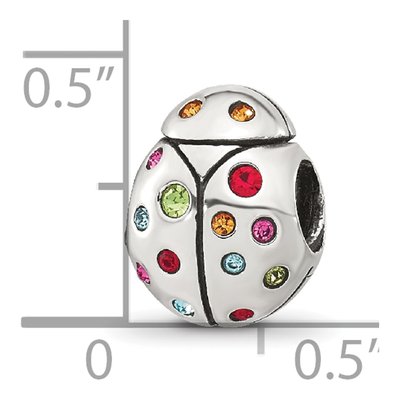 Sterling Silver CZ Bug Bead – view 6