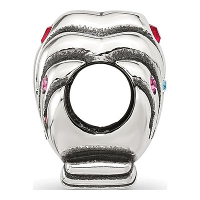 Sterling Silver CZ Shell Bead – view 3