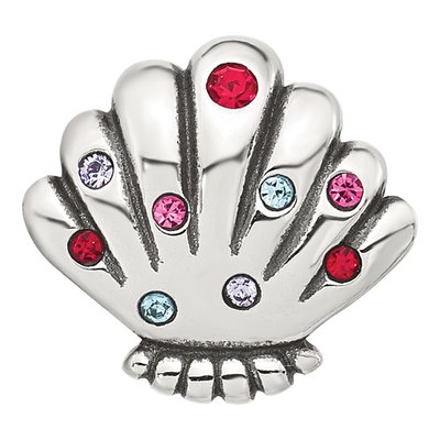 Sterling Silver CZ Shell Bead – view 4