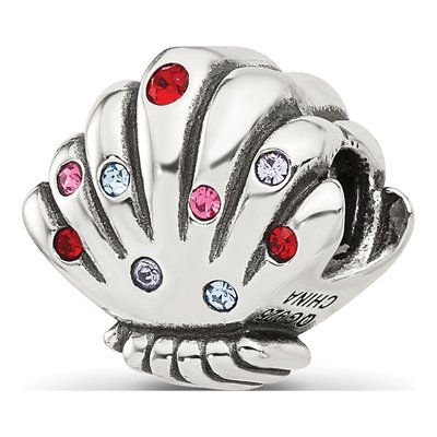 Sterling Silver CZ Shell Bead – view 6