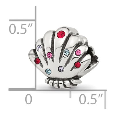Sterling Silver CZ Shell Bead – view 7