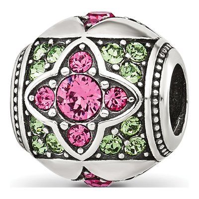 Sterling Silver CZ Bead
