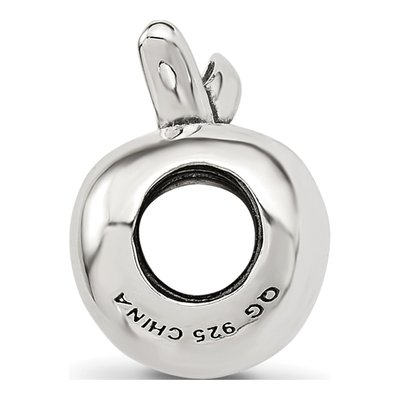 Sterling Silver Apple Bead – view 3