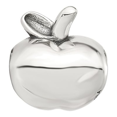 Sterling Silver Apple Bead – view 4