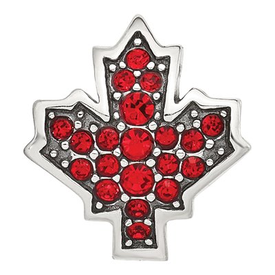 Sterling Silver CZ Maple Leaf Bead – view 5