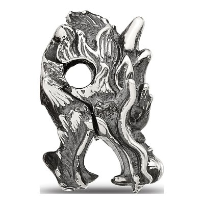 Sterling Silver Antiqued Chinese Dragon Bead – view 3