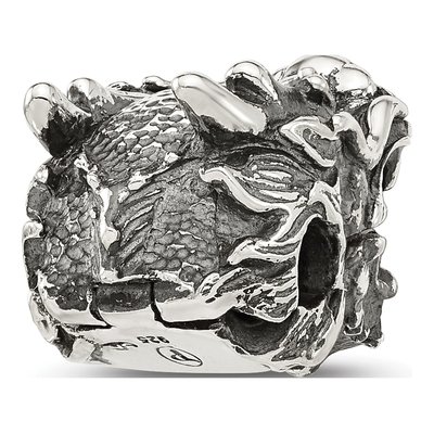 Sterling Silver Antiqued Chinese Dragon Bead – view 5