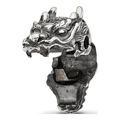 Sterling Silver Antiqued Chinese Dragon Bead – view 6
