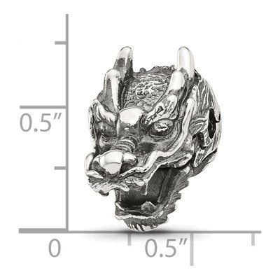 Sterling Silver Antiqued Chinese Dragon Bead – view 7