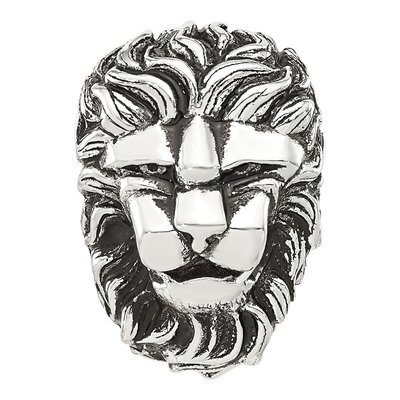 Sterling Silver Antiqued Lion Bead – view 4