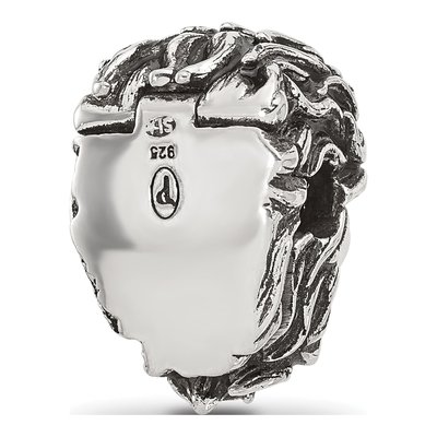 Sterling Silver Antiqued Lion Bead – view 5