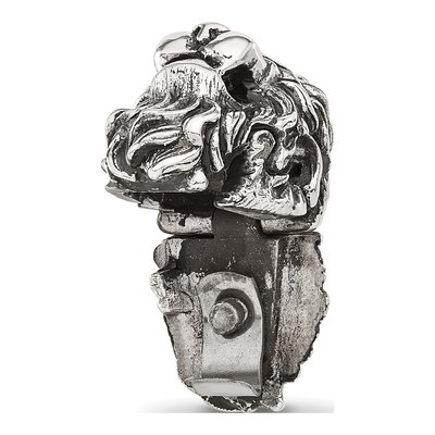 Sterling Silver Antiqued Lion Bead – view 6