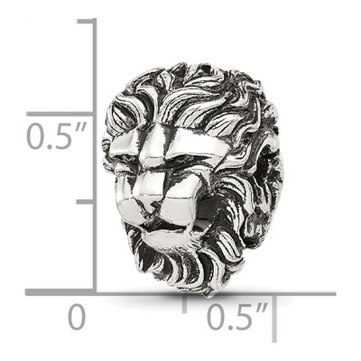 Sterling Silver Antiqued Lion Bead – view 7