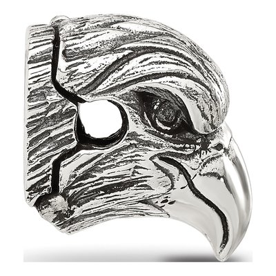 Sterling Silver Antiqued Eagle Bead – view 3
