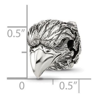 Sterling Silver Antiqued Eagle Bead – view 7