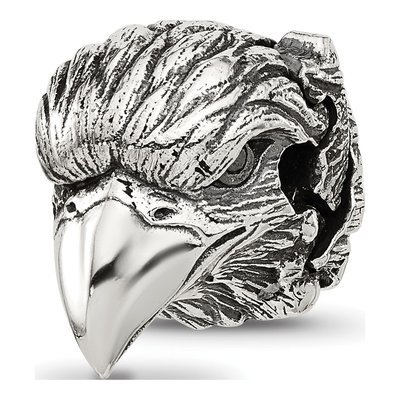 Sterling Silver Antiqued Eagle Bead