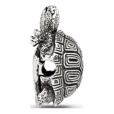 Sterling Silver Antiqued Tortoise Bead – view 3