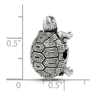 Sterling Silver Antiqued Tortoise Bead – view 8