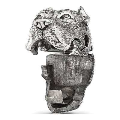 Sterling Silver Antiqued Pitbull Bead – view 7