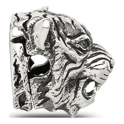 Sterling Silver Antiqued Tiger Hinged Bead – view 3