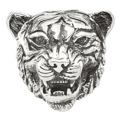 Sterling Silver Antiqued Tiger Hinged Bead – view 4
