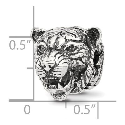Sterling Silver Antiqued Tiger Hinged Bead – view 6