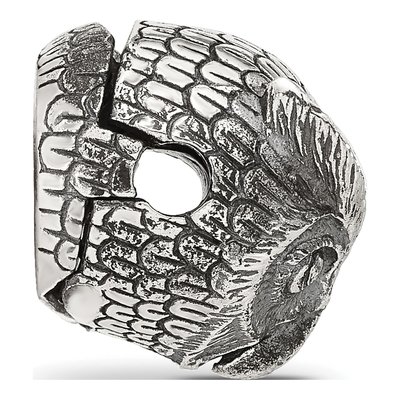Sterling Silver Antiqued Owl Bead – view 3