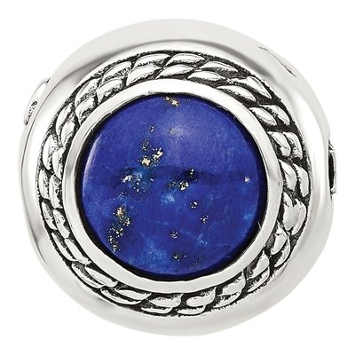 Sterling Silver Lapis Lazuli Bead – view 4