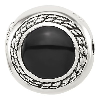 Sterling Silver Onyx Lucky Bead – view 4