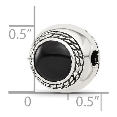 Sterling Silver Onyx Lucky Bead – view 7