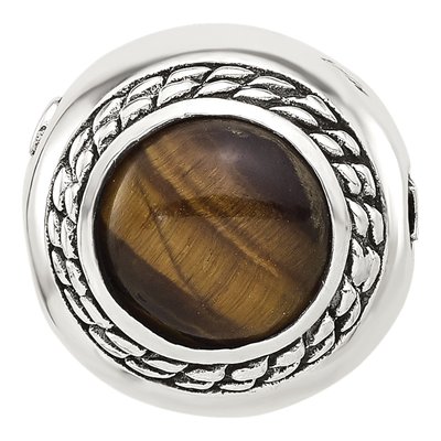 Sterling Silver Tiger's Eye Bead – view 4