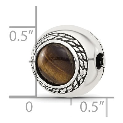 Sterling Silver Tiger's Eye Bead – view 7