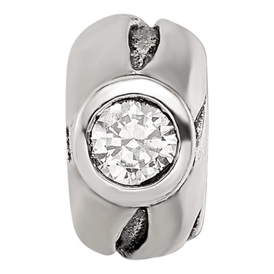 Sterling Silver CZ Bead – view 5