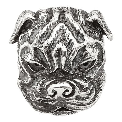 Sterling Silver Antiqued Bulldog Bead – view 4