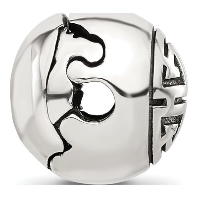 Sterling Silver Round Fancy Hinged Bead – view 3