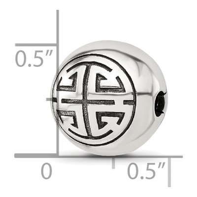 Sterling Silver Round Fancy Hinged Bead – view 8