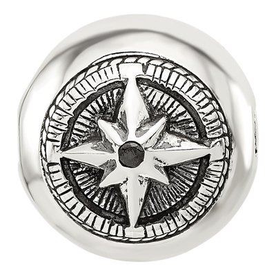 Sterling Silver Star Compass Bead – view 4