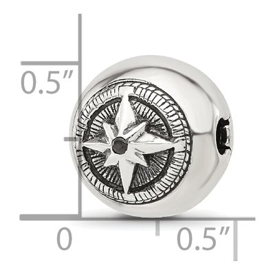 Sterling Silver Star Compass Bead – view 7